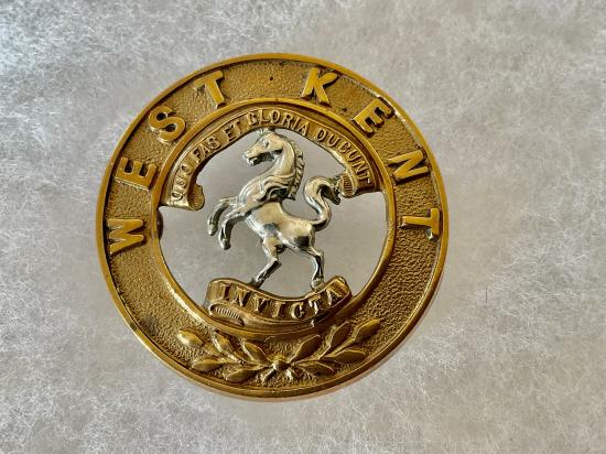 Royal West Kent Regiment helmet plate centre