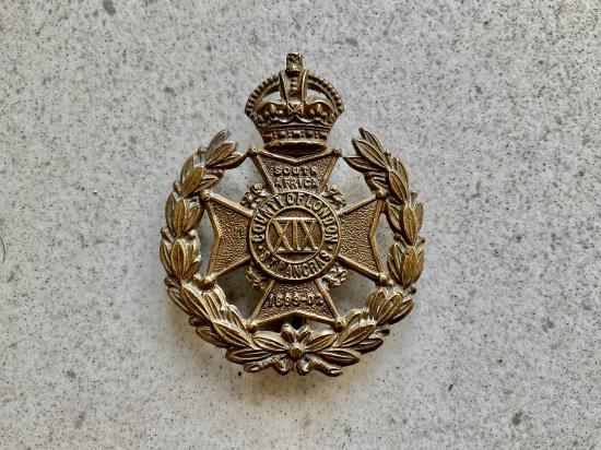 19th Bn County of London Regt (St Pancras) cap badge