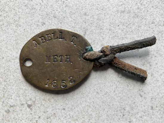 WW1 dog tag ; Cpl Tom Abell 1/5th Bn Lincolnshire Regt