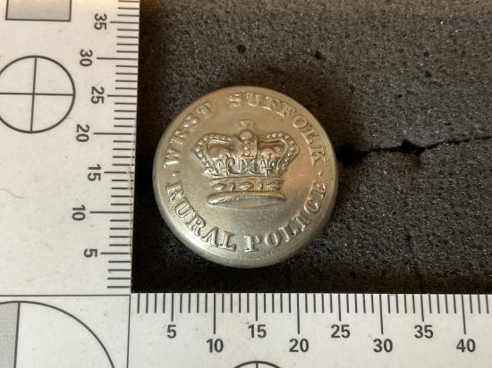 Q.V.C West Suffolk Rural Police tunic button