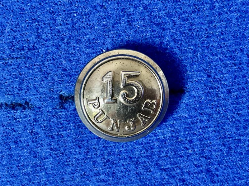 15th Punjab Regt 19mm gilded brass button