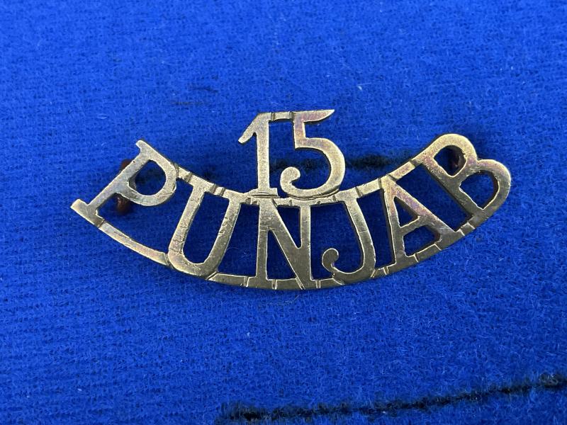 Indian Army 15th Punjab Regiment british made shoulder title