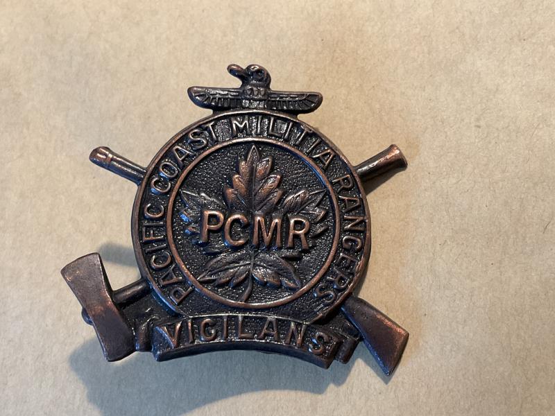 WW2 Canadian Pacific Coast Miitia Rangers cap badge