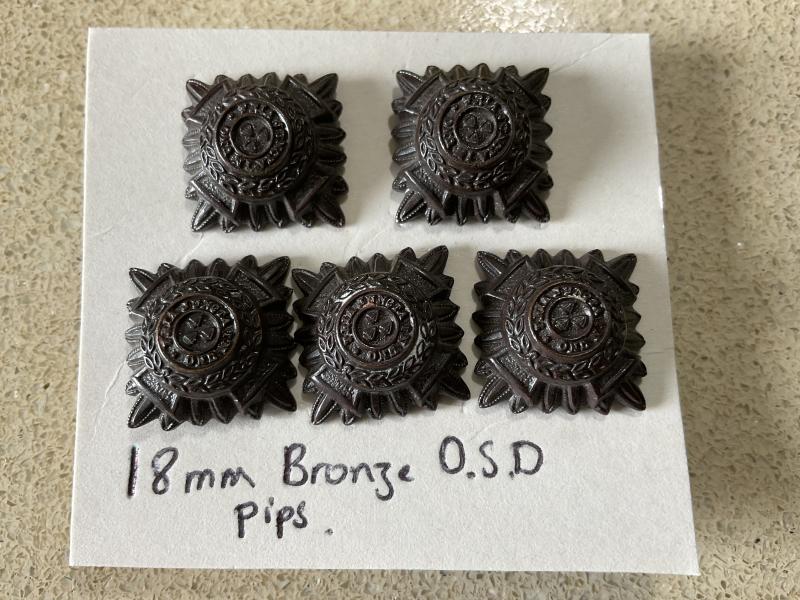 WW2 British & Commonwealth O.S.D rank pips x 5
