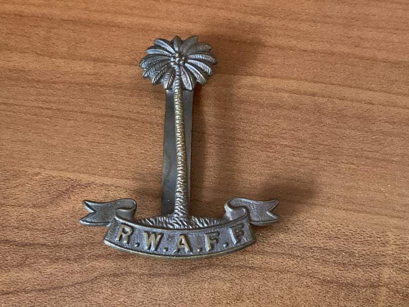 WW2 R.W.A.F.F Officers Service Dress cap badge