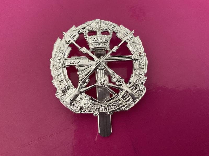 Anodised small Arms School cap badge