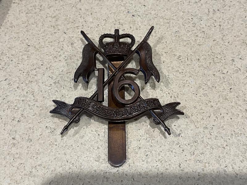 16th/5th The Queens Royal Lancers O.S.D cap badge