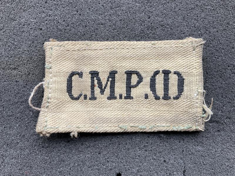 WW2 Indian Army C.M.P.(I) cloth shoulder title