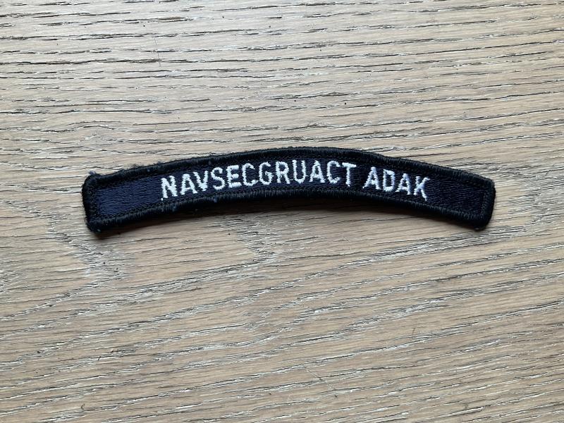 U.S.N shoulder title NAVSECGRUACT ADAK