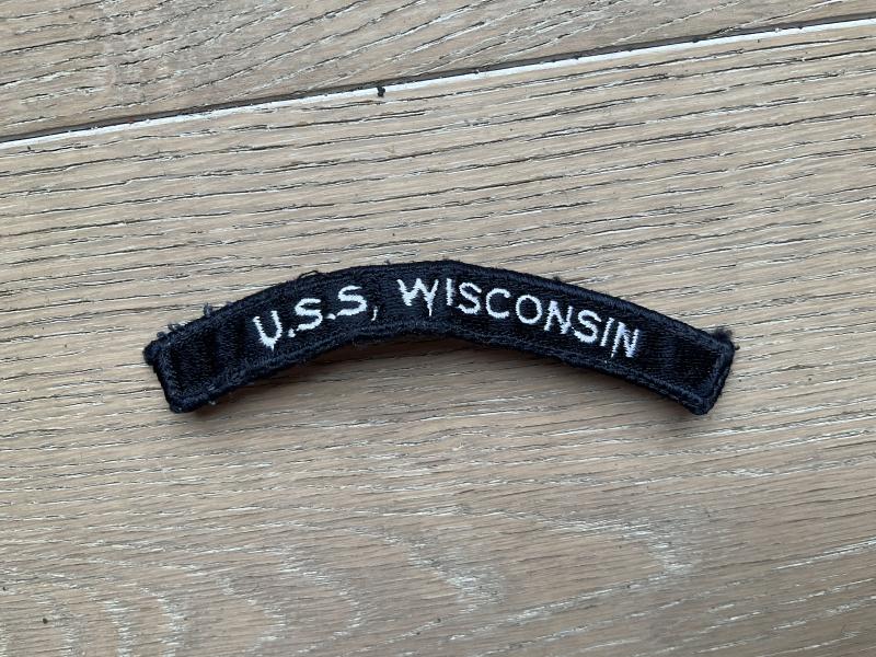 U.S.N title U.S.S WISCONSIN shoulder title