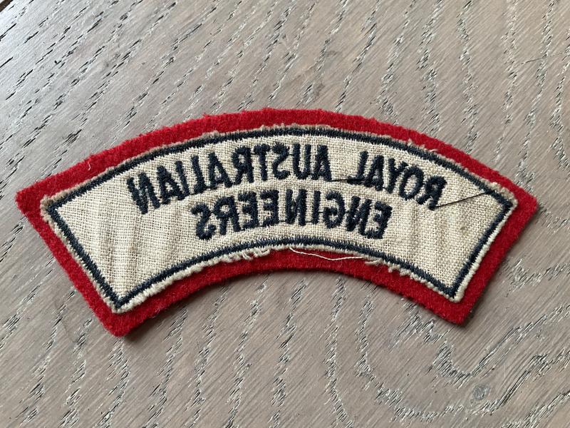 ROYAL AUSTRALIAN ENGINEERS cloth title