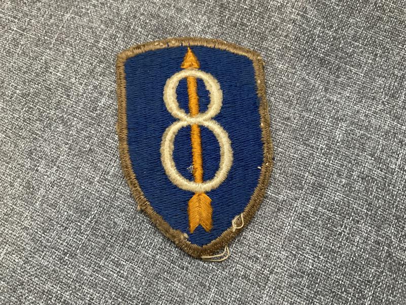 WW2 U.S 8th Division green back patch