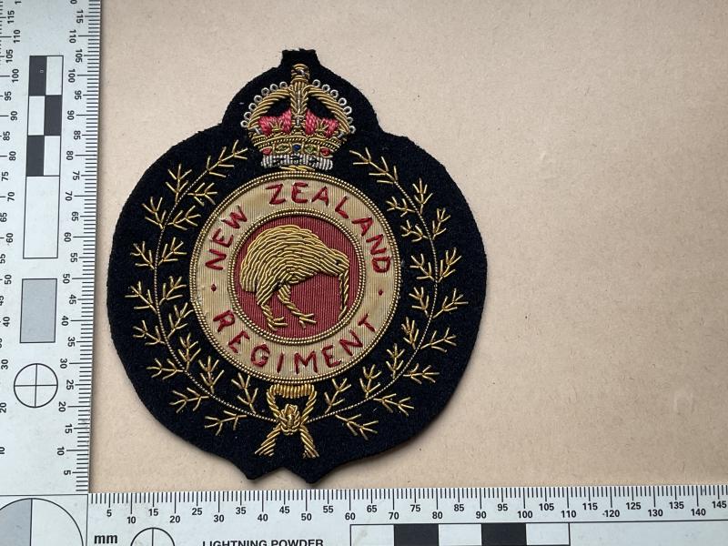 K/C New Zealand Regiment bullion blazer badge