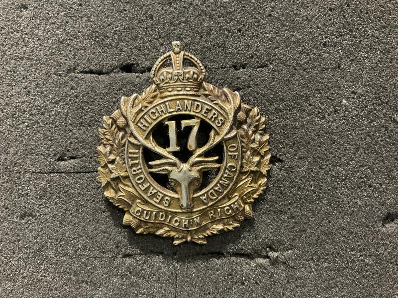 WW1 C.E.F 17th Inf Bn, Seaforth highlanders glengarry