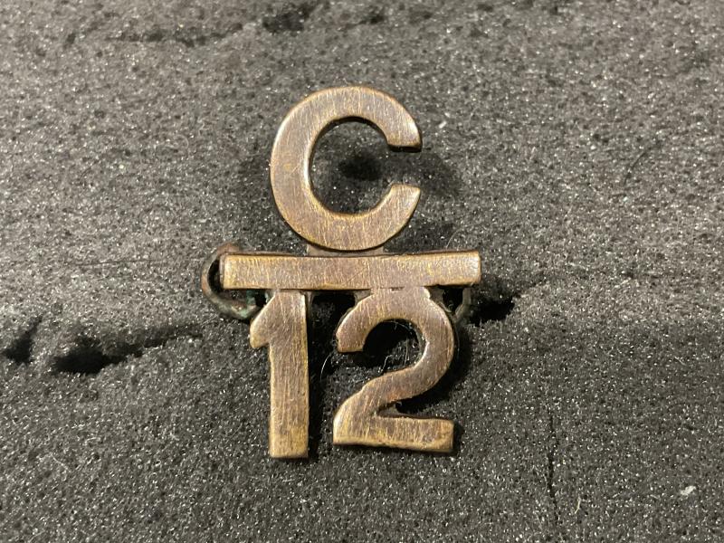 WW1 C.E.F 12th Inf Bn, shoulder number by Tiptaft