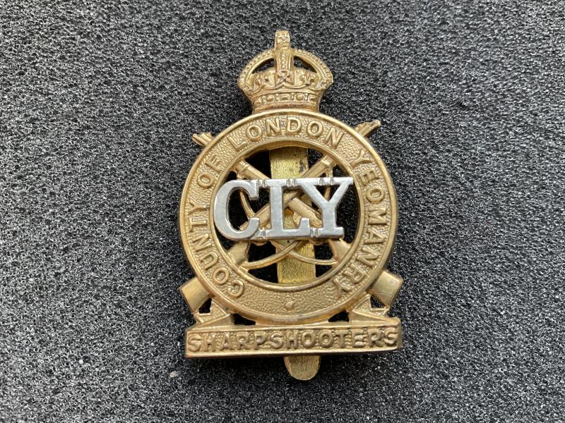 WW2 County of London Yeomanry (Sharpshooters) cap badge