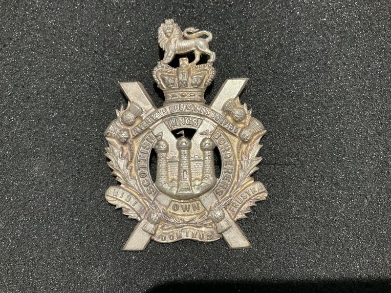 Q.V.C Kings Own Scottish Borderers helmet plate centre