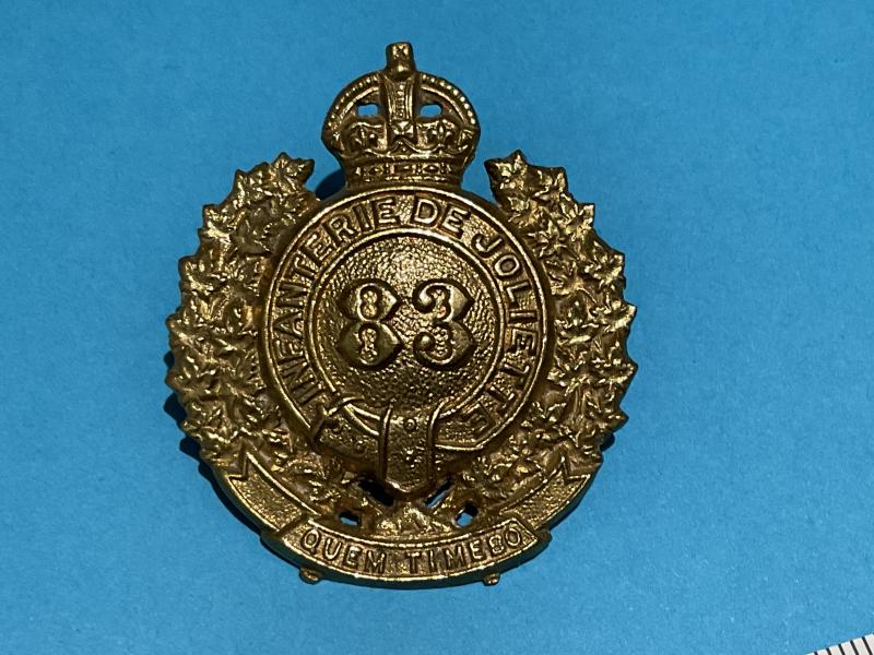 Pre WW1 Canadian 83rd Juliette Regiment cap badge