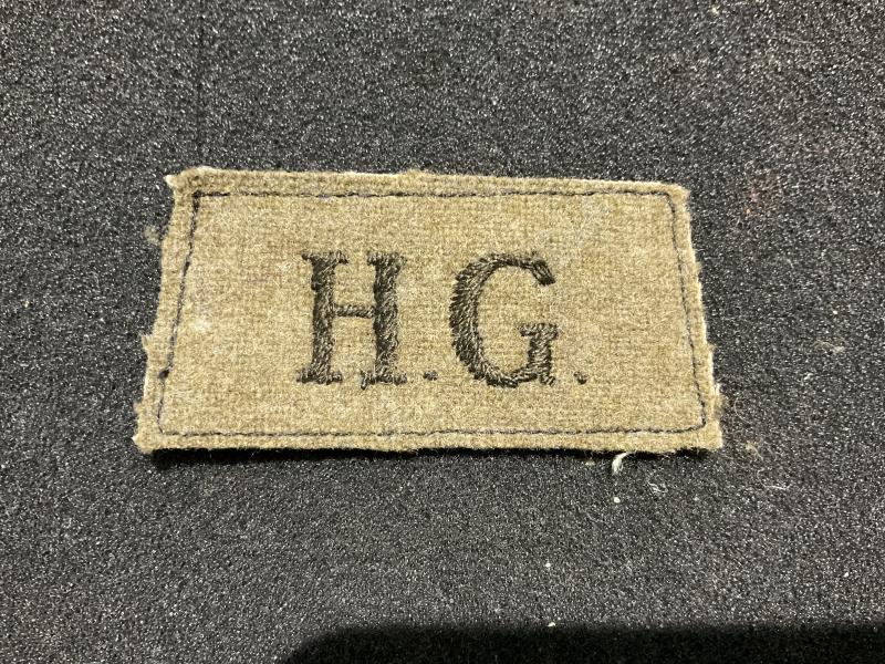 WW2 H.G (Home Guard) cloth slip on title