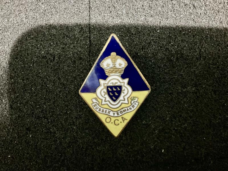 WW1/2 Sussex Yeomanry O.C.A lapel badge