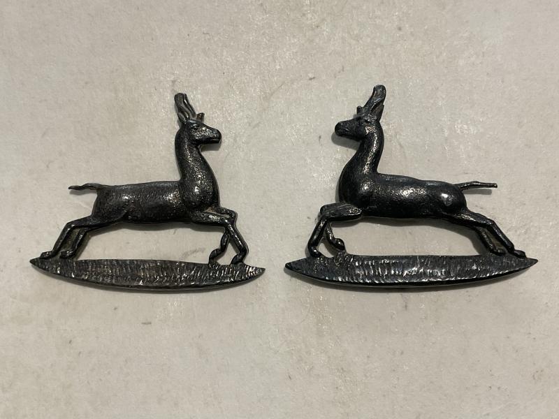 WW1/2 S/Silver officers Royal Canadian Dragoons collars