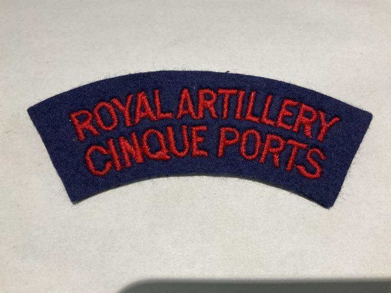 ROYAL ARTILLERY CINQUE PORTS shoulder title