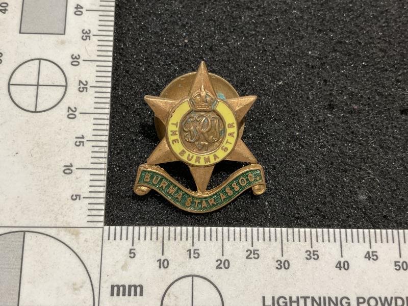 WW2 The Burma star association lapel badge