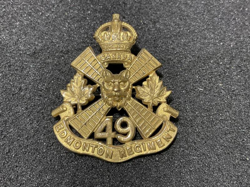 Gradia Militaria | WW1 C.E.F 49th Edmonton Regiment sweetheart/ cap badge