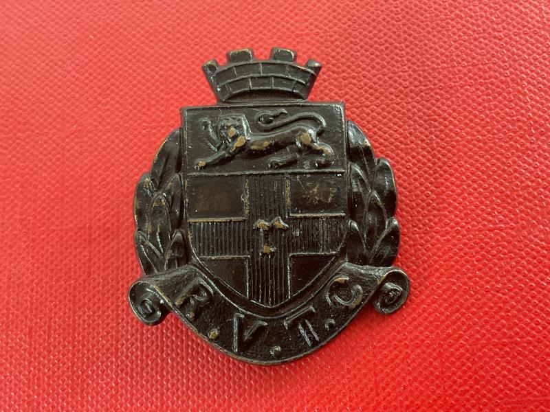 R.V.T.C officers service dress cap badge