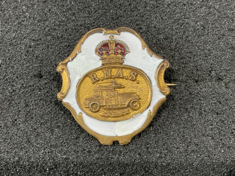 WW1 R.N.A.S Armoured car section white faced sweetheart
