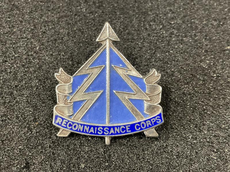 WW2 Reconnaissance Corps silver & enamel sweetheart