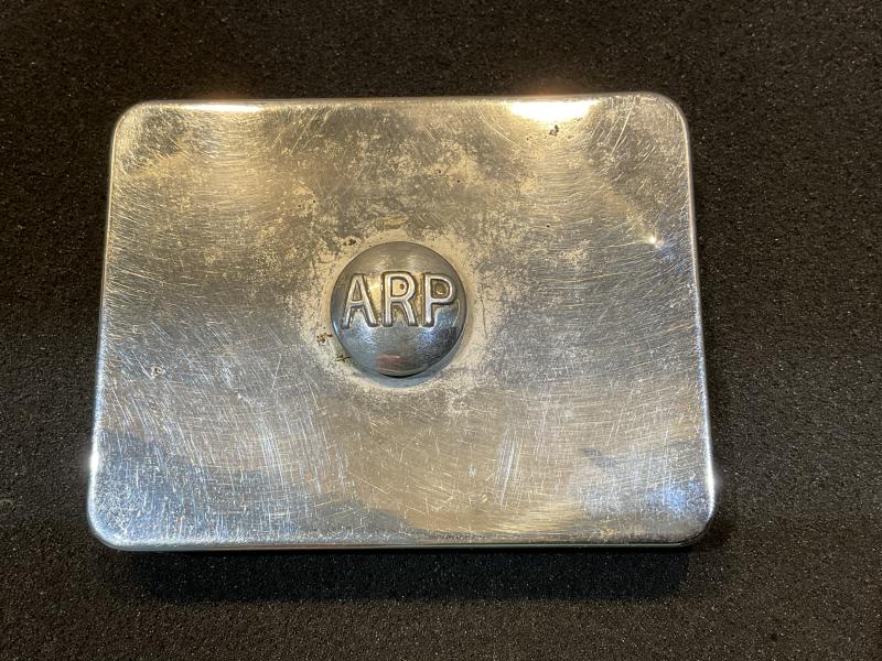 WW2 A.R.P chromed cigarette box