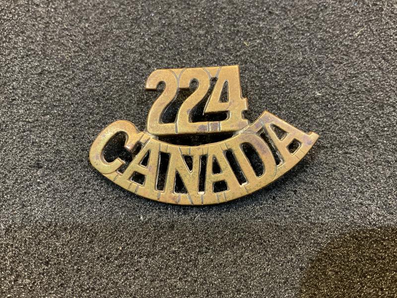 WW1 C.E.F 224TH Inf Batt, (Forestry Battalion) title