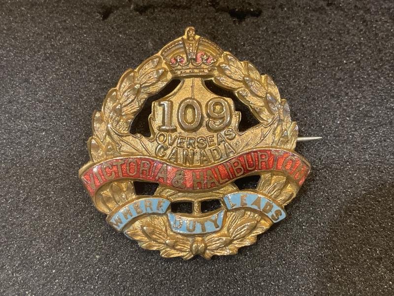 WW1 C.E.F 109th Victoria & Halliburton Bn sweetheart.
