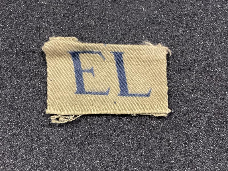 WW2 Printed E.L (East Lancashire) Home Guard shoulder title