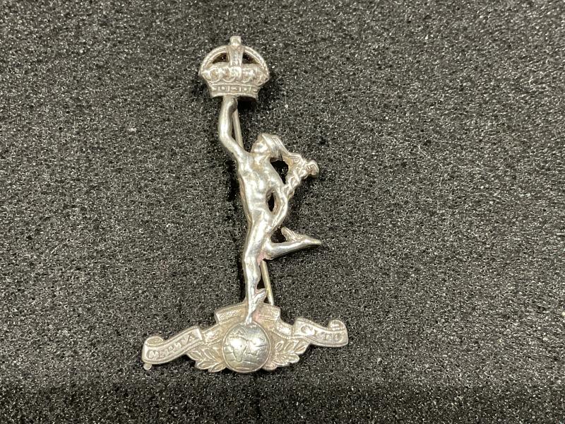 K/C Royal Corps of Signals silver sweetheart badge