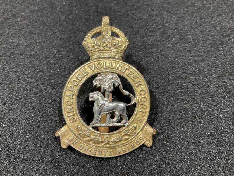 Singapore Volunteer Corps cap badge, 1928-42