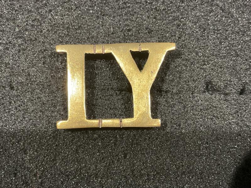 Boer War Imperial Yeomanry brass title