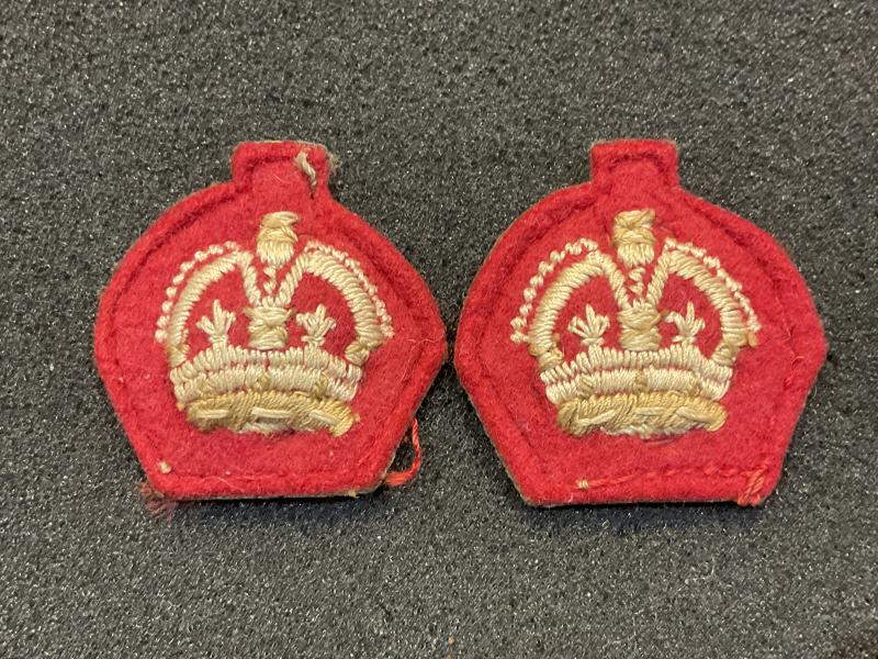 WW2 R.A.M.C Cherry Red majors crowns