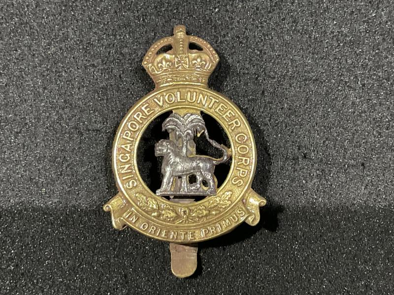 Singapore Volunteer Corps cap badge circa 1928-42