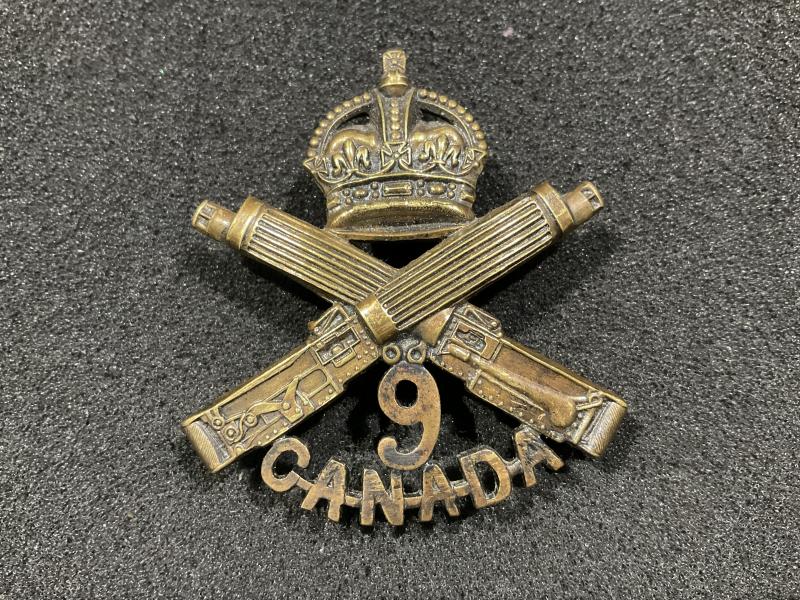 WW1 Canadian 9th Machine Gun Company cap badge