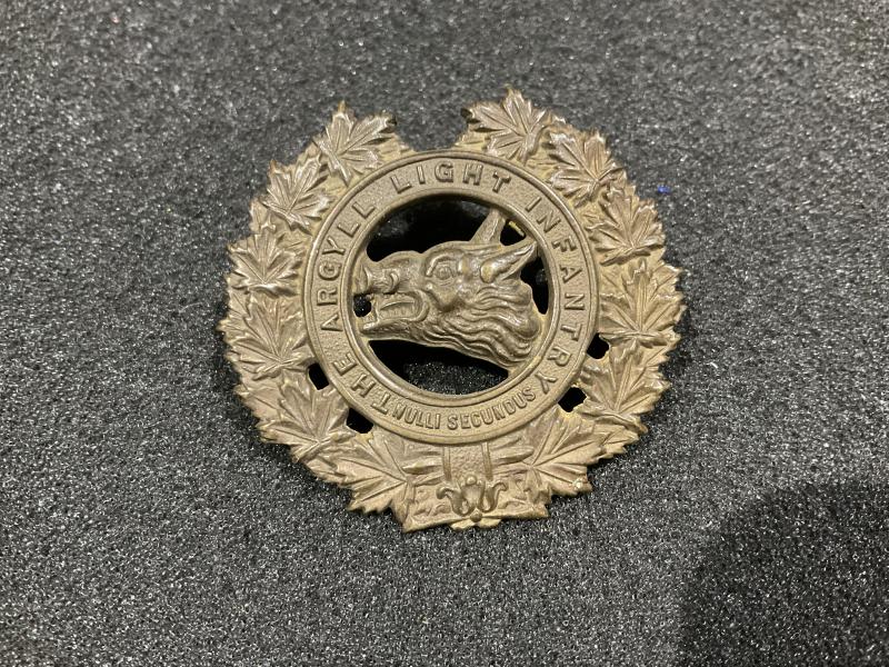 Canadian The Argyll Light Infantry cap badge