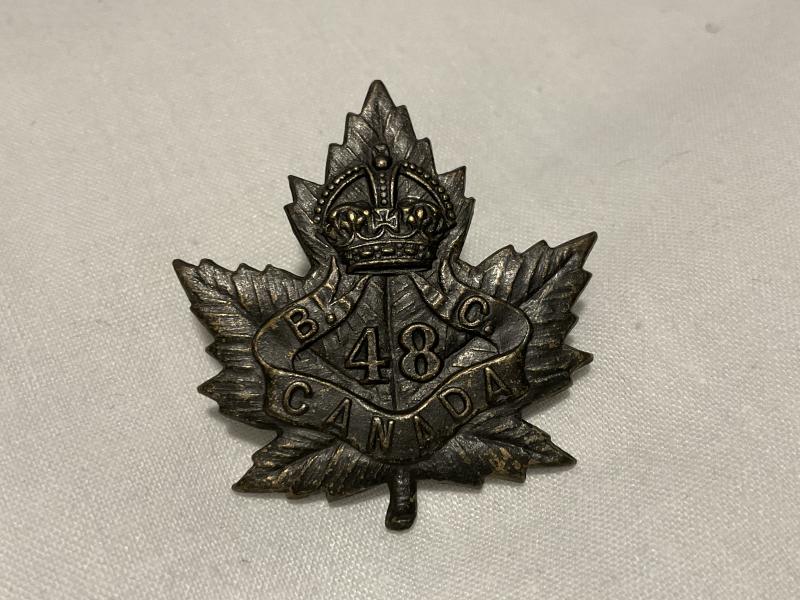 WW1 CEF 48th Infantry Battalion cap badge
