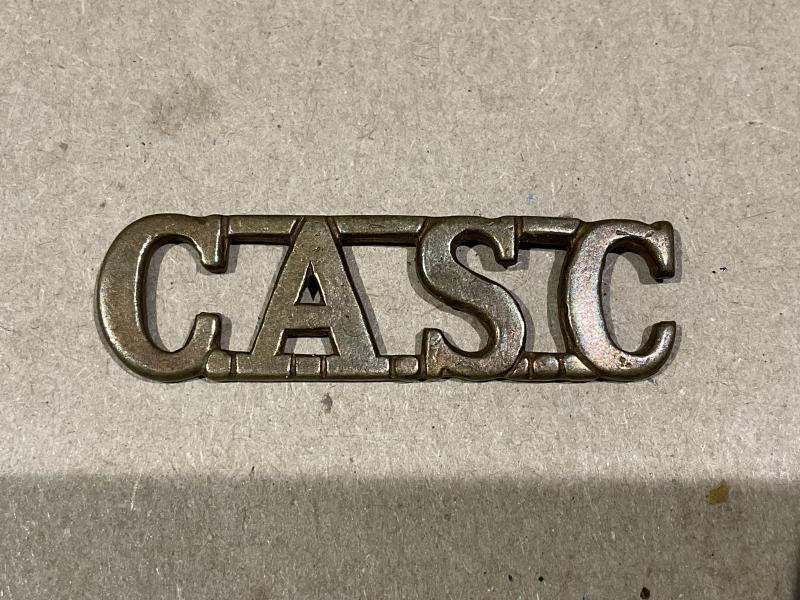 WW2 C.A.S.C brass ORs shoulder title