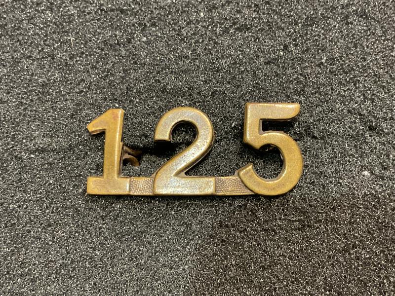 WW1 CEF 125th Infantry Battalion shoulder numeral
