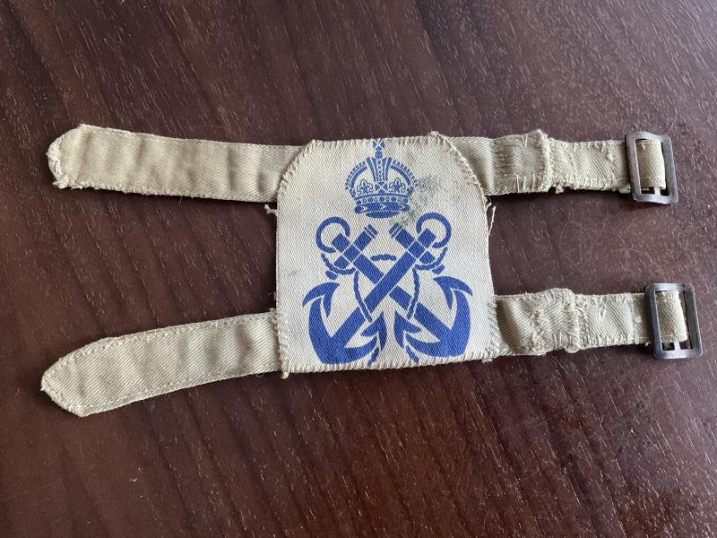 WW1/2 Royal Navy P.O rank tropical wear wrist badge