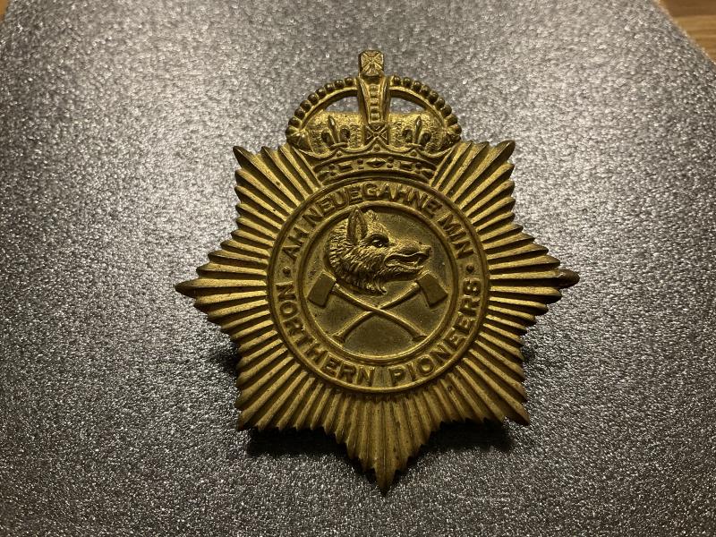 Canadian Northern Pioneers cap badge circa 1928.