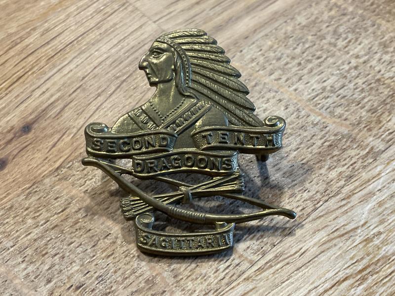 Canadian 2nd/10th Dragoons cap badge by Scully.