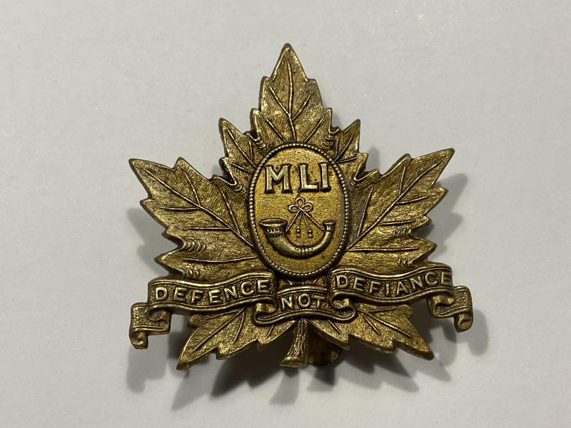 Canadian Middlesex Light Infantry cap badge circa 1923 issue