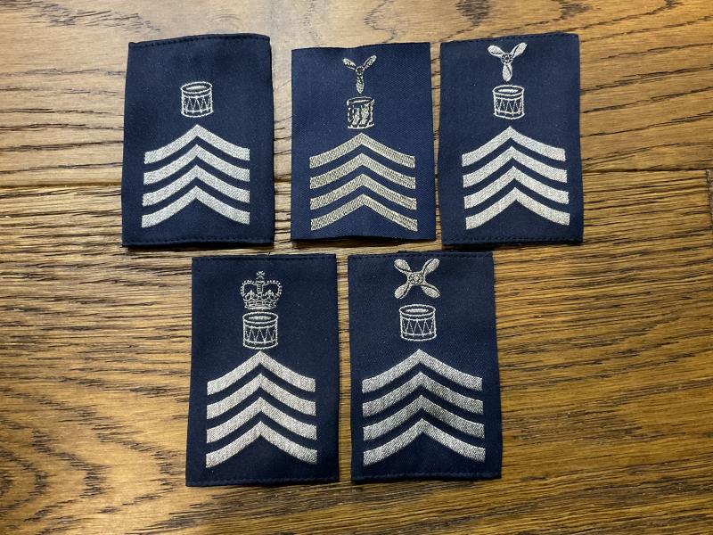 R.A.F Marching band rank slides, 5 different ranks.